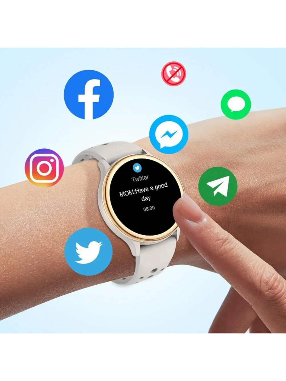 Smart Fitness Tracker Watch for Women & Men - Heart Rate, SpO2 Monitor